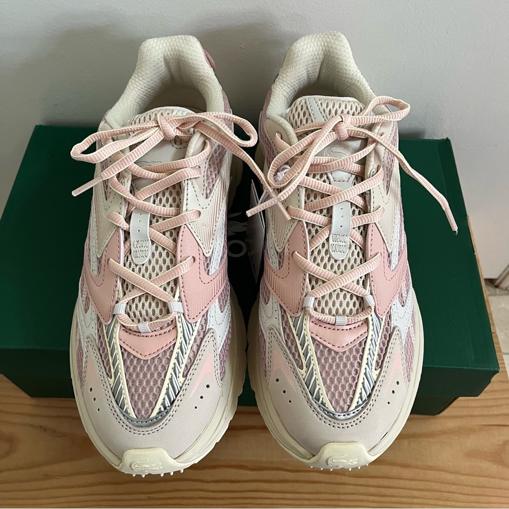New Lacoste L003 Neo Shot Sneakers 125 1 SFA off white/light pink